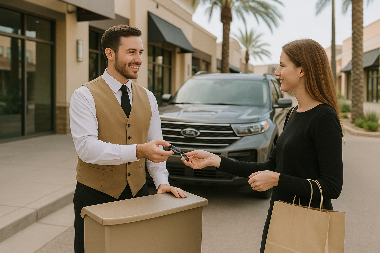 Premium commercial valet parking service