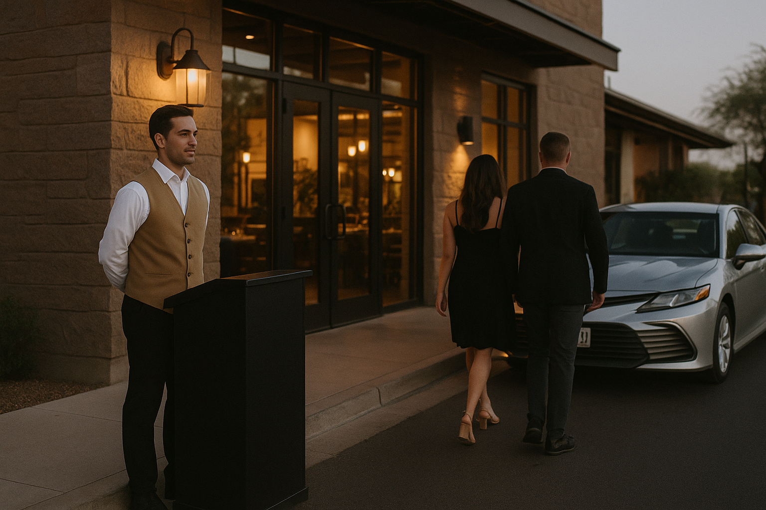 Professional restaurant valet parking service
